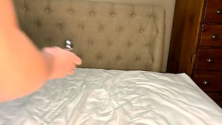 Shemale tranny enjoying solo masturbation