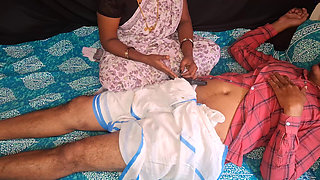 Hot Threesome of Indian Wife with Her Father-in-law and Husband