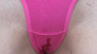 Peeing and Masturbating in My Thong