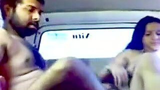 Old Indian Couple having hot sex in Van