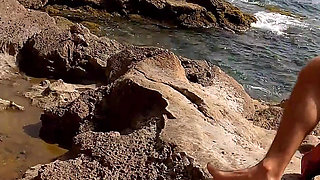 Uncut - Horny Spanish Amateur Couple Persuades Me to Have a Threesome in Public - Bts