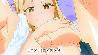 Shy couple fears being caught as he goes all in - HENTAI ENG