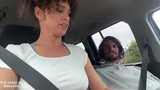 Stepmom Public Blowjob and Car Sex with Big Dick Before Therapy