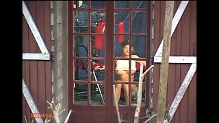 German Teen in Short Skirt Gets Anal Fuck From Gardener