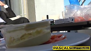 Submissive slut gets fingered