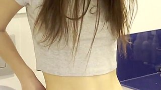 Beautiful Teen Going to Pee