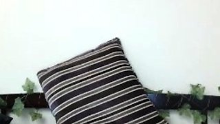 Small titted brunette teen fingering on the bed