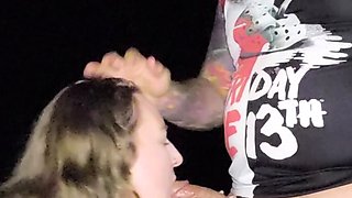 The Naked Nerd and her husband pull over and fuck in public