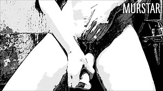 Cartoon  girl with dildo in shower...