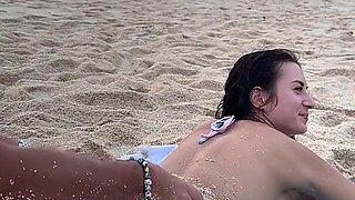 Erotic Ass Massage on the Beach, Naughty Fun in the Ocean