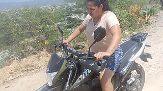 My Neighbor Fails to Ride the Motorcycle but She Doesn't Fail to Take My Cock Out of Her Pants!