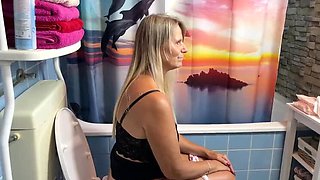 German MILF Girlfriend Dirty Toilet Talk & Pissing Fetish with Petra Wegat