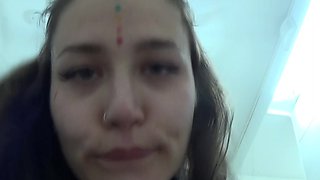 Cute tattooed Turkish step-sis POV fuck