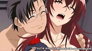 Sexy anime schoolgirl seduced by her coed