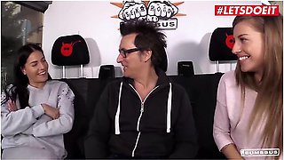 Silvia Dellai And Eveline Dellai Czech Step Sisters Share Cock In The Backseat