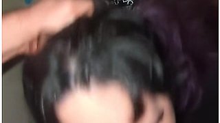 Dumb Goth Slut Gets Facefucked And Pissed On