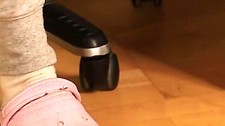 Dirty White Socks - Dangling and Foot Tease in Sweats
