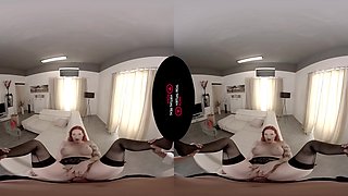 Silk Fetish - Busty Redhead Stockings Pov - Sexlikereal