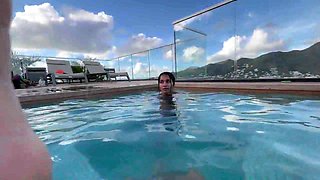 Yasmina Khan Big-chested Indian Gives an Epic Blowage in the Public Motel Pool (alexa flexy, arachu, blackzilla, brandy renee, sinatra monroe)