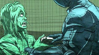 Thrilling animated showdown with fierce passion in a public arena