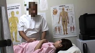 Subtitled CMNF ENF Japanese teen schoolgirl ass massage