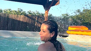 Sexy Pool Tease in a Tiny Bikini