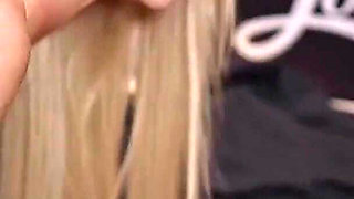 Insatiable Blonde Slut in Wild Gangbang Cum Shower