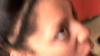 Young nasty ebony takes hard BBC blowbang with bukkake ending