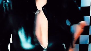 Latex slut solo anal masturbation