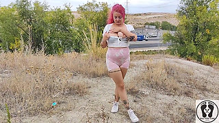 Risky Outdoor Blowjob Fuck Doggy Cum in Mouth Pissing