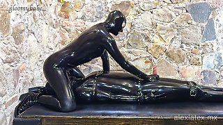 Lying Bondage Domination, T2 Used and Made to Eat Cum - Alex Latex