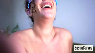 VR Goggles Giantess Cheating Girlfriend Fantasy with Sasha Curves