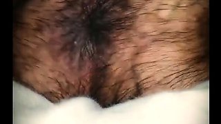 Playing with my hairy ass