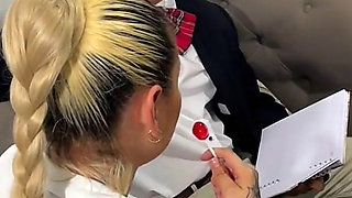 Amateur Schoolgirl Lets Herself Be Recorded While Being Caught. Ends up with Milk on Her Tits