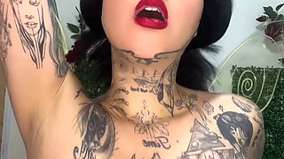 Tattooed Masturbate in Front of Her Stepfather