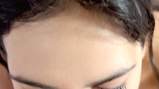 Jasmica, a beautiful Latina with a big ass, gives a blowjob to an Uber driver and then asks him to fill her face with cum.