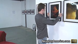 Hot Blonde MILF Julia Ann Helps Her Son's Friend With His Pre-exhibition Jitters