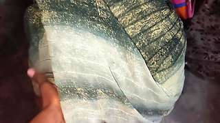 Sex wife first time in saree with blouse and big nipples and chusai