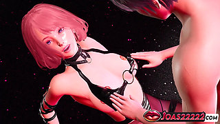 Hot Redhead Haylee in Club Hard Big Ass Spanking, Whipping Until Red, and Squirt Fingering in 3D Hentai