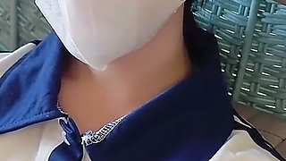 Barefoot College Student Girlfriend, Feet Suspended with Ropes, Hands Handcuffed
