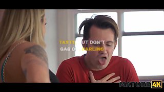 April Velvet's business is making money by using her big tits and tight pussy to seduce and cheat on her husband