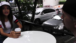 Tiny Thai teen picked up at coffee place