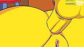 Marge Takes Big Dick Doggy Style - Anal Creampie in HD