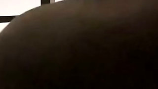 Amateur Blowjob on Hotel Balcony - Brunette Roommate Deep Throats Big Cock in Public