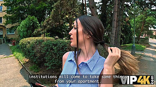 VIP4K. Her Debts are Past Due, but Her Pussy Isn't