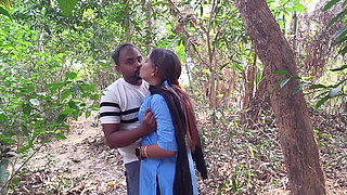 Odia college girl hard-core fuck with her boyfriend in forest, odia sex in outdoor forest
