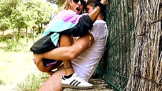Skinny Spanish Brunette Magia Rosa Outdoor Blowjob After Party Doggy Style