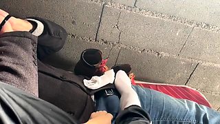 Hot amateur european foot and pantyhose fetish