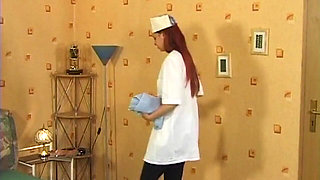 Redhead Nurse Rides Her Bandaged Patient Wildly