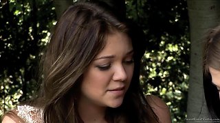 Sensi Pearl's Blonde Lesbian Dare Ignites Outdoor Heat